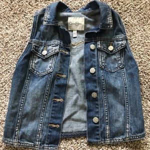 NWOT mini denim vest